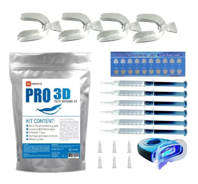 Home Teeth Whitening Kit - Advance Formula - Dental Gels + LED Lazer